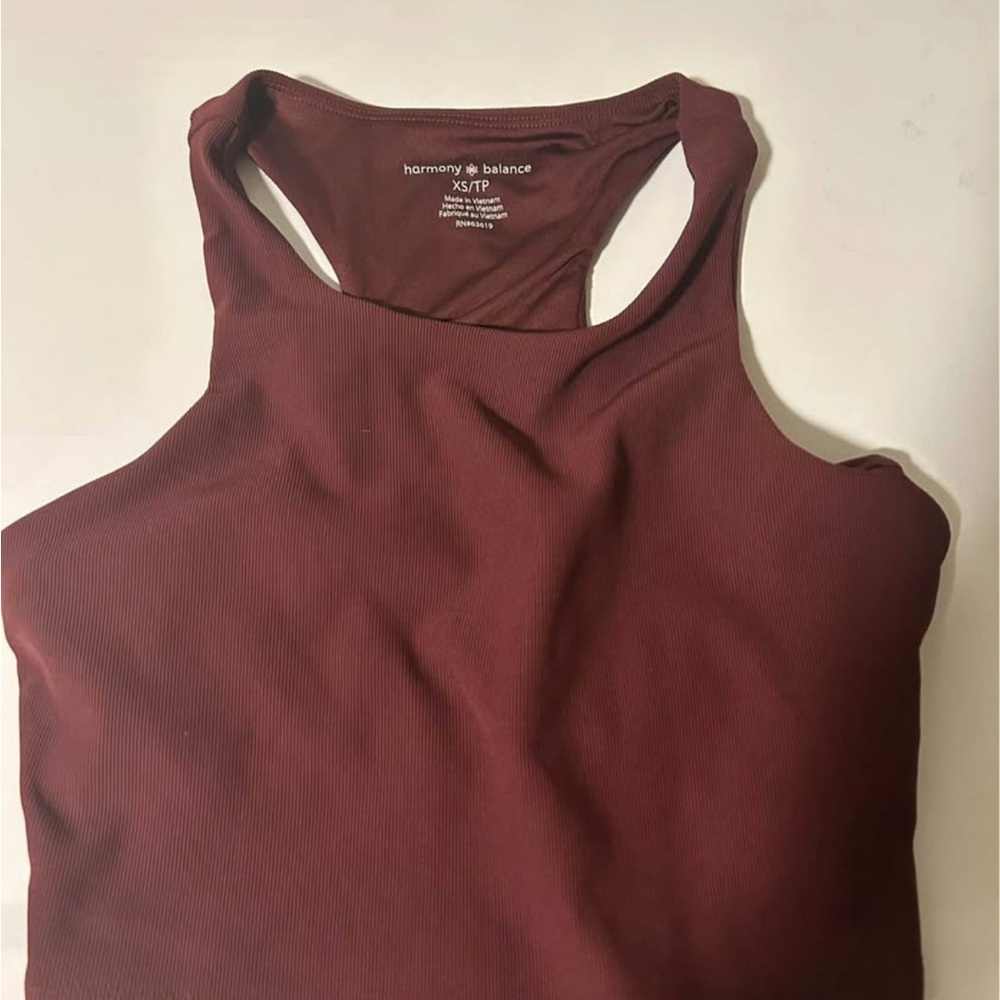 Harmony & Balance Women's Ribbed Racerback Tank Top